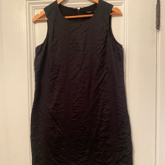 Andrew Marc Black Cotton Dress - Picture 1 of 2